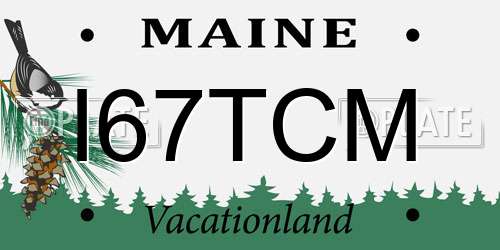 I67TCM Maine License Plate