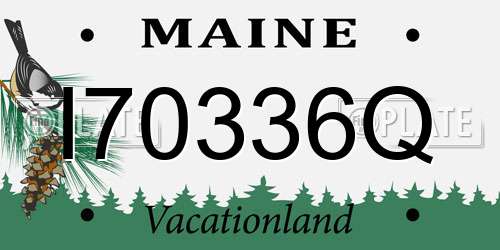 I70336Q Maine License Plate
