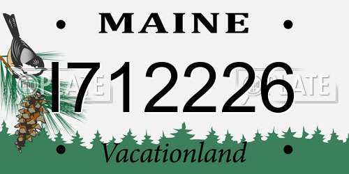 I712226 Maine License Plate