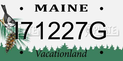 I71227G Maine License Plate