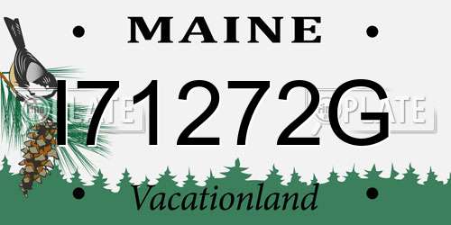 I71272G Maine License Plate