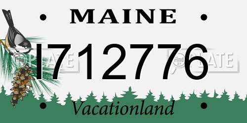 I712776 Maine License Plate