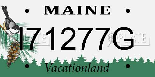 I71277G Maine License Plate