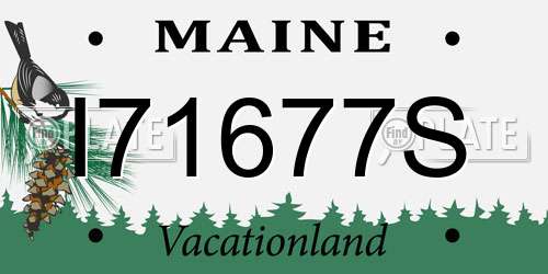 I71677S Maine License Plate