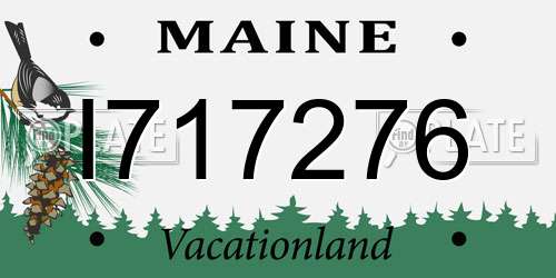I717276 Maine License Plate