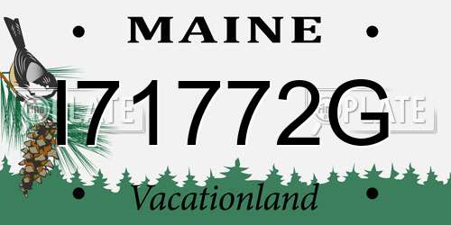 I71772G Maine License Plate