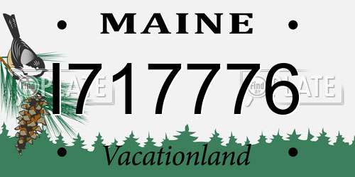 I717776 Maine License Plate