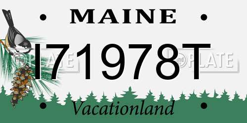I71978T Maine License Plate