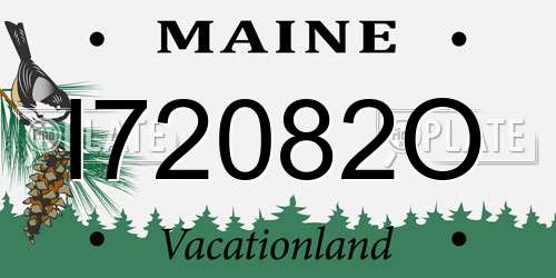 I72082O Maine License Plate