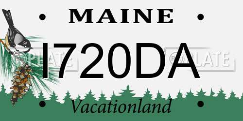 I720DA Maine License Plate