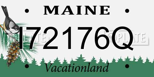 I72176Q Maine License Plate
