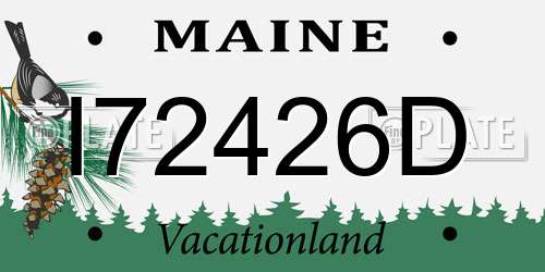 I72426D Maine License Plate