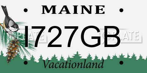 I727GB Maine License Plate