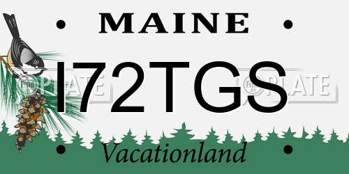 I72TGS Maine License Plate