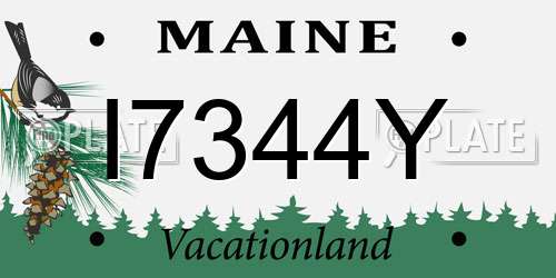 I7344Y Maine License Plate