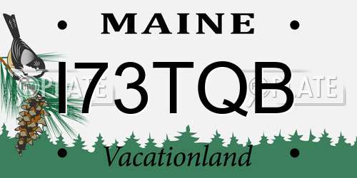 I73TQB Maine License Plate