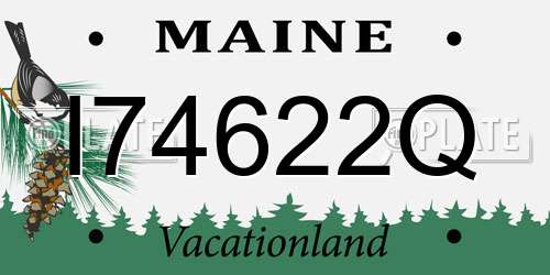 I74622Q Maine License Plate