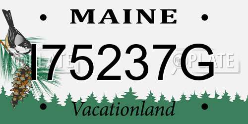 I75237G Maine License Plate
