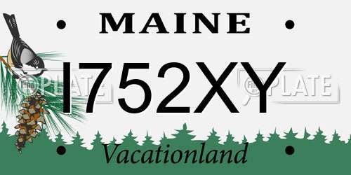 I752XY Maine License Plate