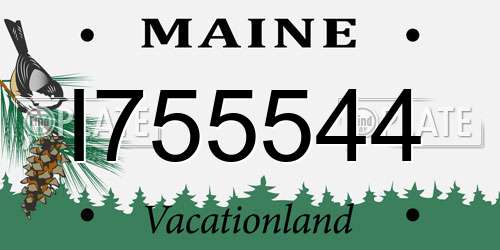 I755544 Maine License Plate