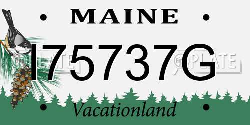 I75737G Maine License Plate