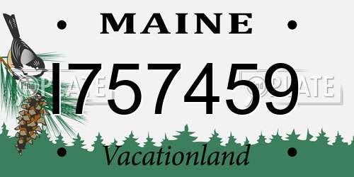 I757459 Maine License Plate