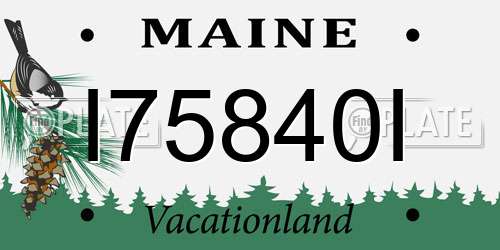 I75840I Maine License Plate