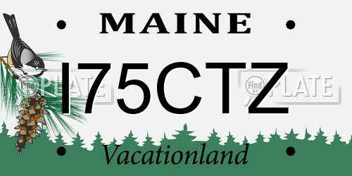 I75CTZ Maine License Plate