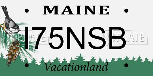 I75NSB Maine License Plate