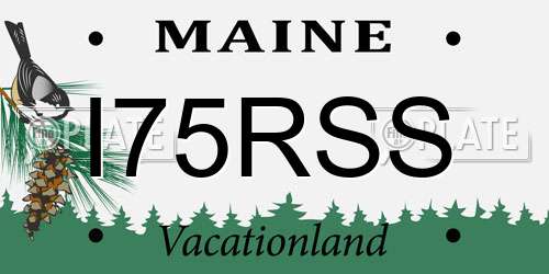 I75RSS Maine License Plate