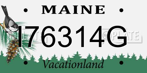 I76314G Maine License Plate