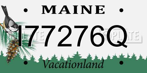 I77276Q Maine License Plate