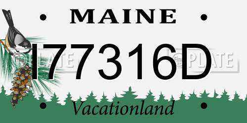 I77316D Maine License Plate