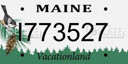 I773527 Maine License Plate
