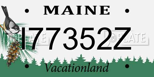 I77352Z Maine License Plate
