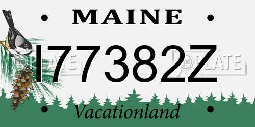 I77382Z Maine License Plate