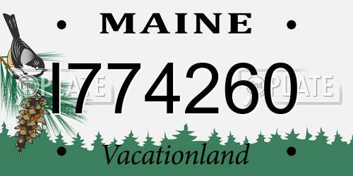I774260 Maine License Plate