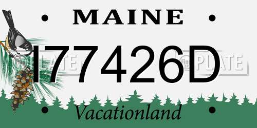 I77426D Maine License Plate
