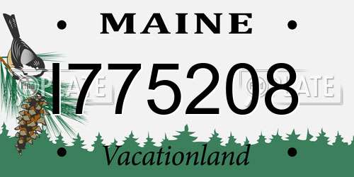 I775208 Maine License Plate
