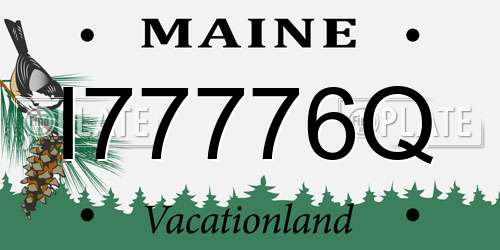 I77776Q Maine License Plate