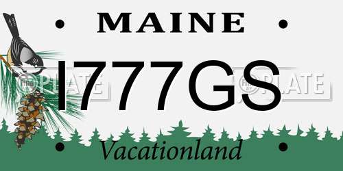 I777GS Maine License Plate