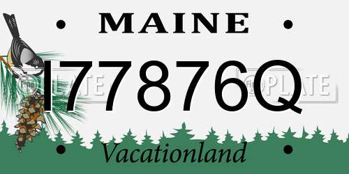 I77876Q Maine License Plate
