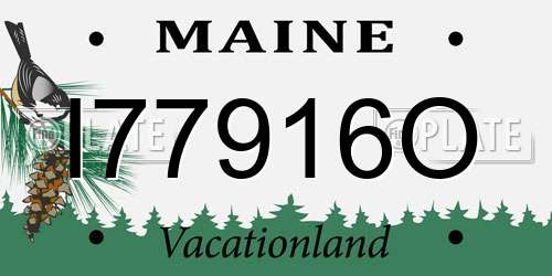 I77916O Maine License Plate