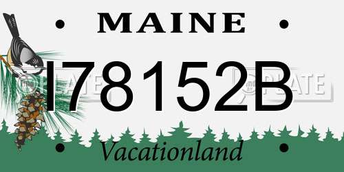 I78152B Maine License Plate