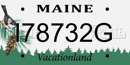 I78732G Maine License Plate