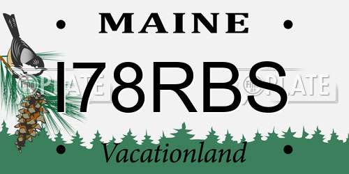 I78RBS Maine License Plate