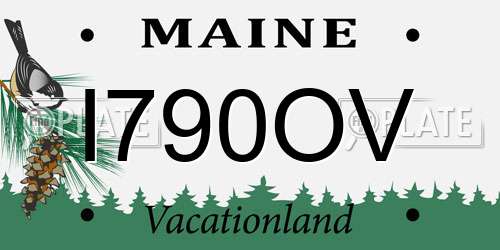 I790OV Maine License Plate