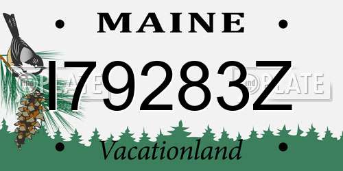 I79283Z Maine License Plate
