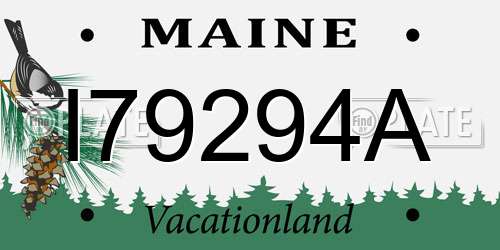 I79294A Maine License Plate