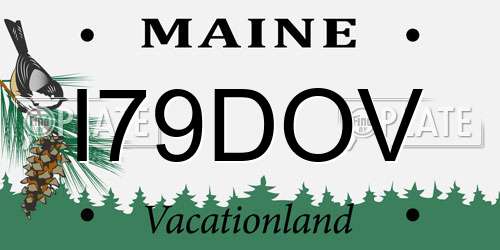 I79DOV Maine License Plate